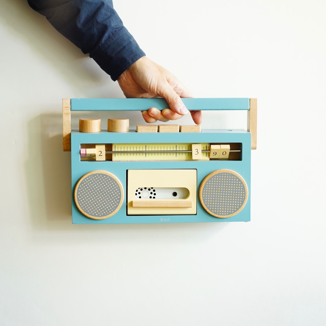 〈 kiko+ 〉 tape recorder "録音できる木製ラジカセ" / blue