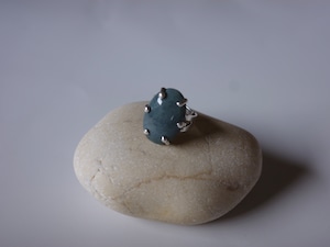 <vintage silver925>green jasper ring