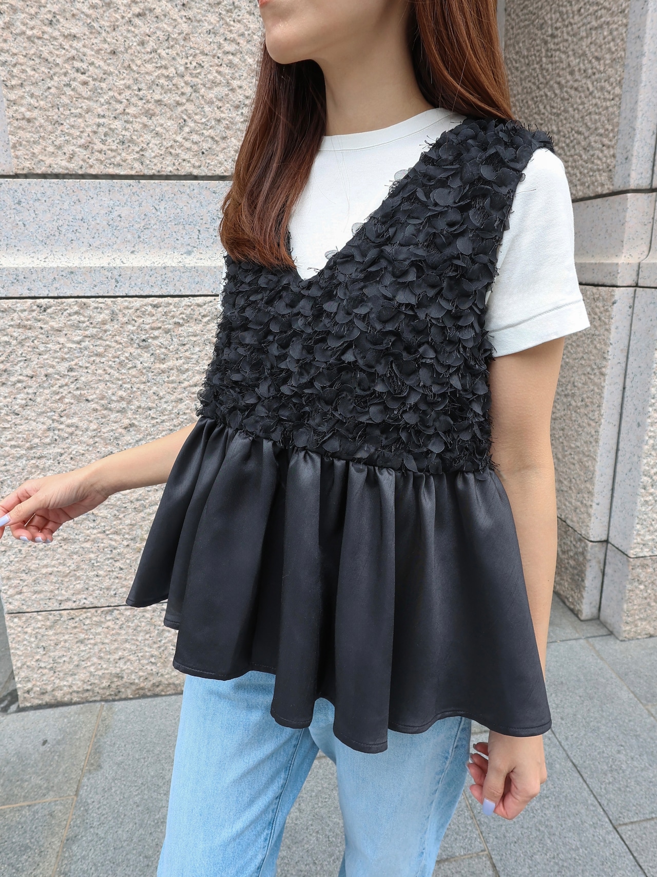 ペタルぺプラムベスト［70021］