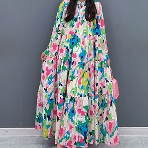 FLORAL CASCADE DRESS M-9091