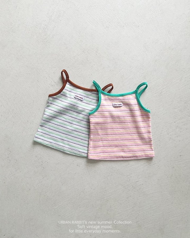 【取寄】urban rabbit｜kiki rainbow sleeveless｜キキレインボーノースリーブ｜XS-JM｜kids&jr｜26 summer 2nd