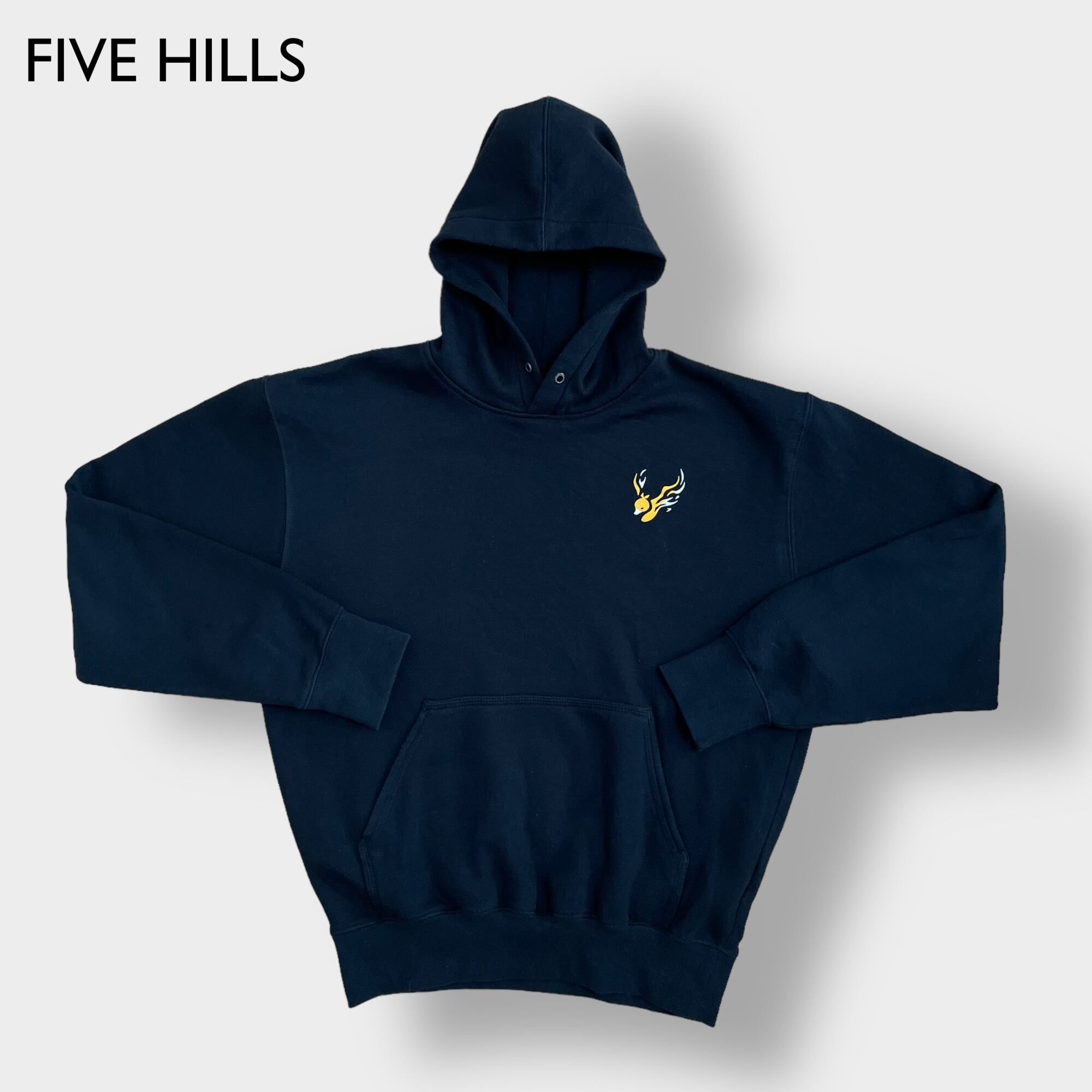 FIVE HILLS メキシコ製 パーカー ワンポイントロゴ プリント