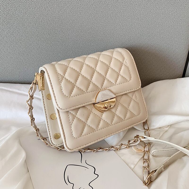 新しい小さなバッグ女性バッグ2020新しい波夏ネット赤い野生のダイヤモンドチェーンバッグファッションショルダー小さな正方形のバッグ Tiancai_Wing_Bag1590341