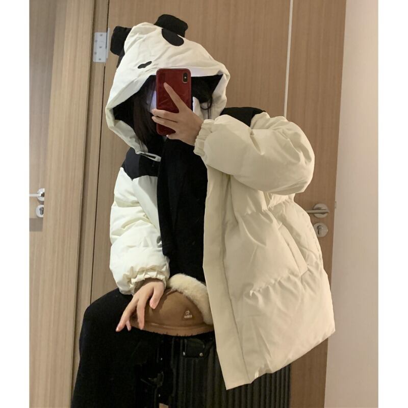 スタイルカラーフードルーズジャケット レディースウィンター コットン 大人ガーリー スウィート キュート カジュアル 冬物 萌量不足25529457965