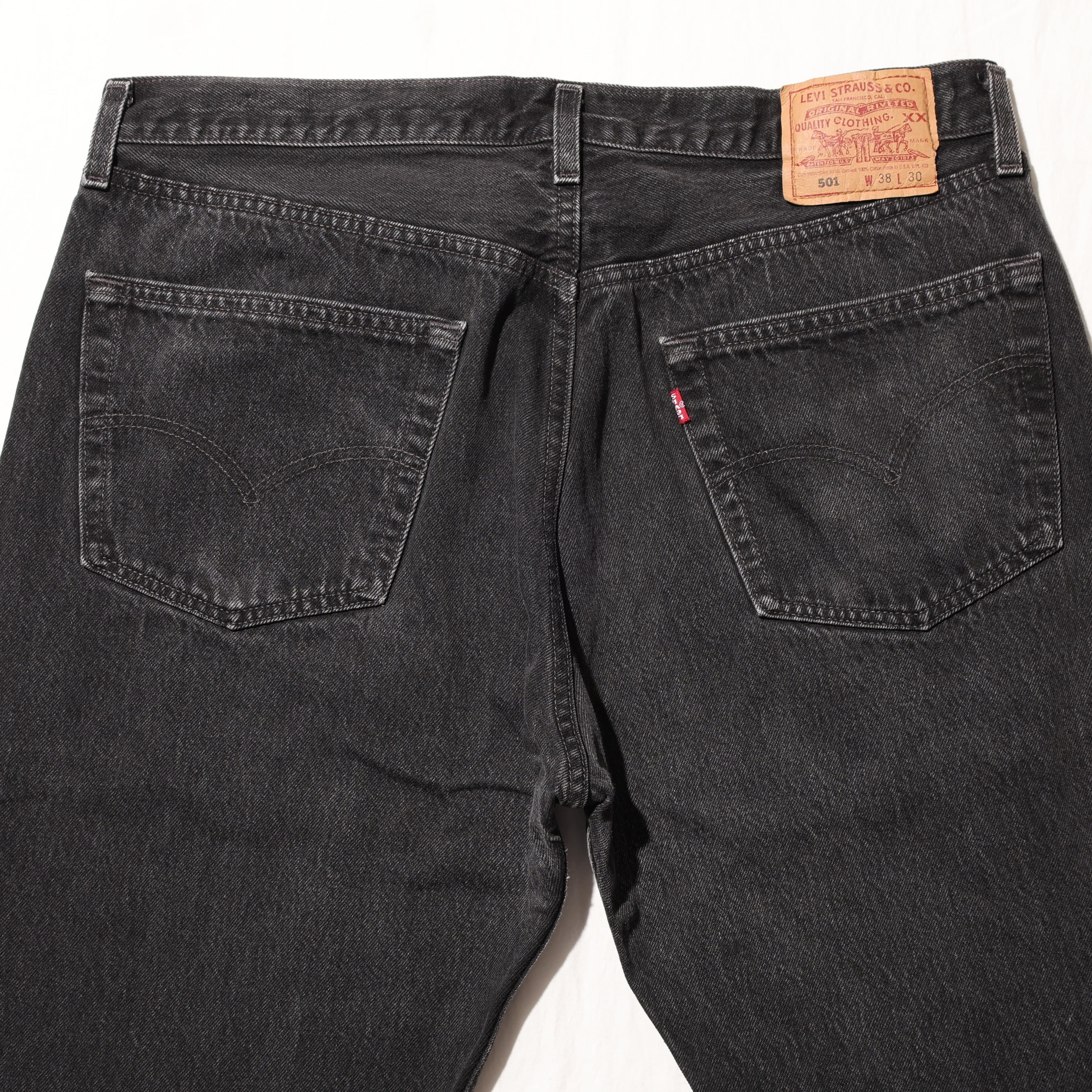 美品 38×30 Levi's 501 USA 96年 サルファーブラックデニムパンツ