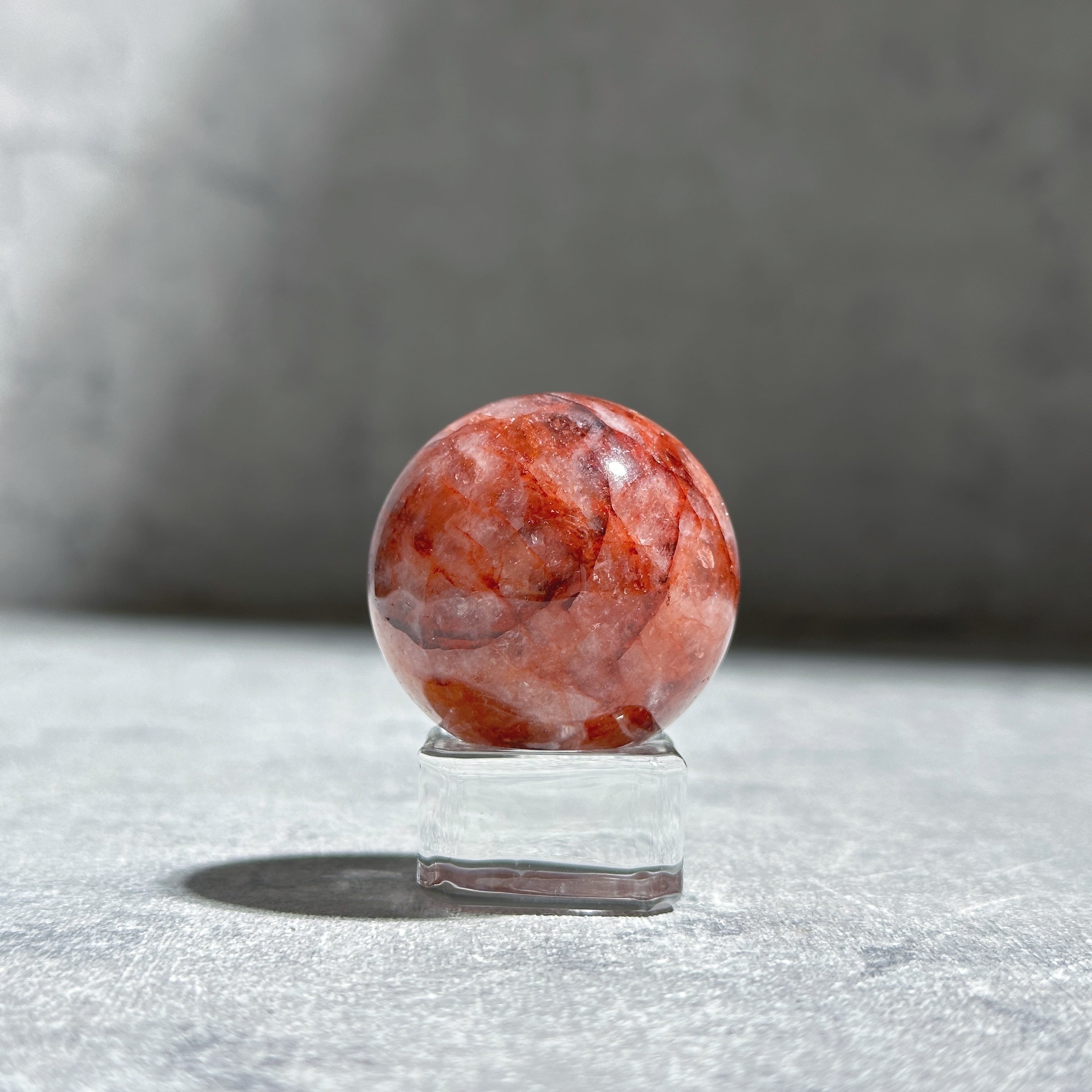 レッドヘマタイトクォーツ スフィア(丸玉)04◇Red Hematite Quartz◇ 天然石・鉱物・パワーストーン
