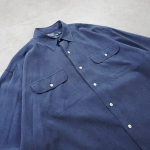90s Polo by Ralph Lauren SILK COTTON shirt "BENFORD" L 古着