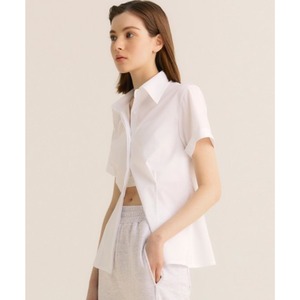 [CITY BREEZE] COLLAR SHORT SLEEVE LINE SHIRT_IVORY 正規品 韓国ブランド 韓国代行 韓国通販 韓国ファッション シャツ