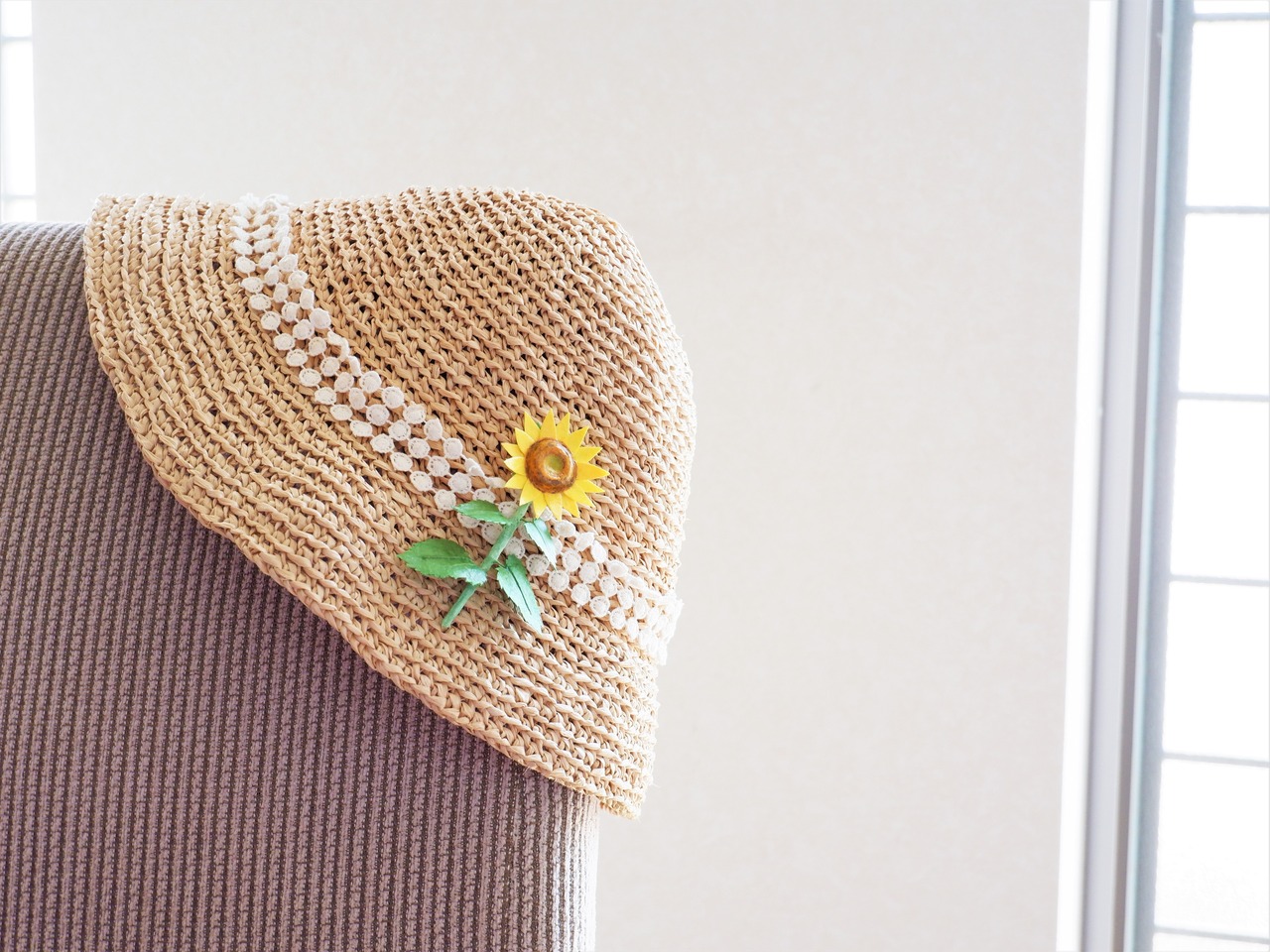 和紙の花 ブローチ『向日葵（ひまわり）』和紙アクセサリー／和紙アートフラワー