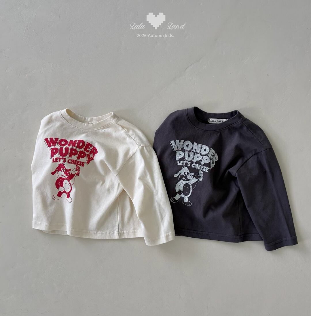 送料無料【予約】/ セルフィーパピーTシャツ/lalaland