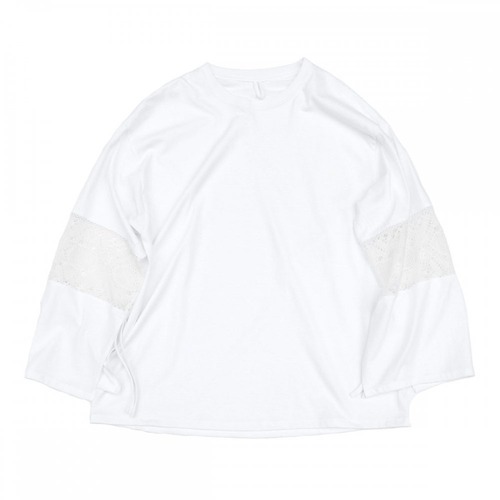 Pimpstick [pimpstick] Panel lace sleeve remake L / S cut and sew WH