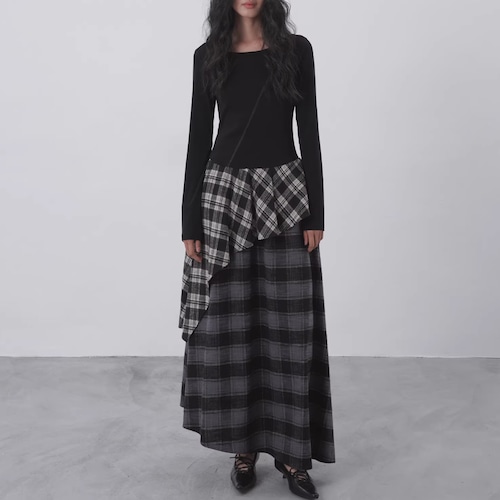 アシメデザインワンピース ・21544