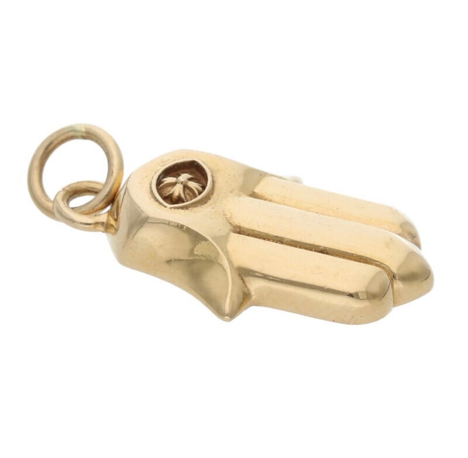 CHROME HEARTS クロムハーツ 22K HAMSA HAND ゴールド ネックレス