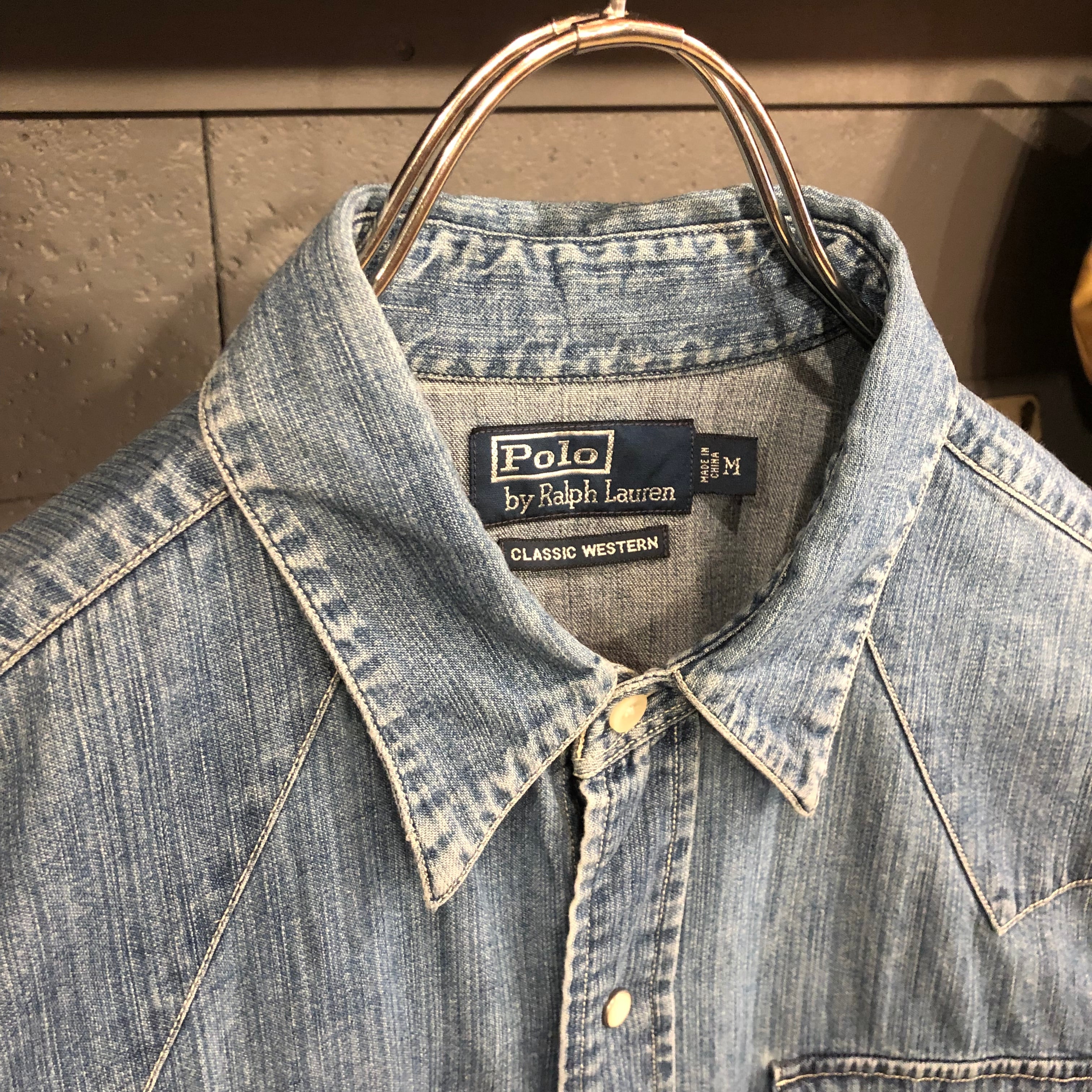 90s Polo by Ralph Lauren Denim Western Shirt | VOSTOK