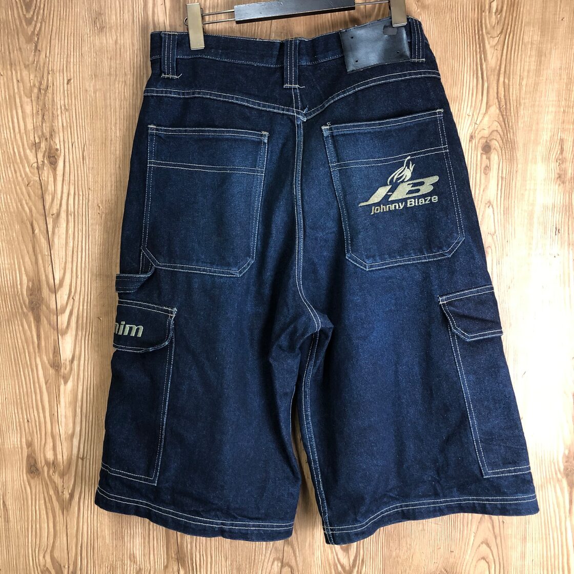 90sオールド ロカウェア 刺繍ロゴ スタッズ B系 デニムパンツ W32 90s 