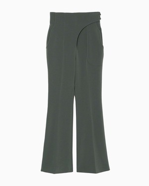 【Mame Kurogouchi】Acetate Polyester Cropped Trousers    MM23FW-PT014