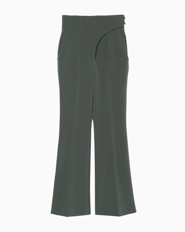 【Mame Kurogouchi】Acetate Polyester Cropped Trousers    MM23FW-PT014