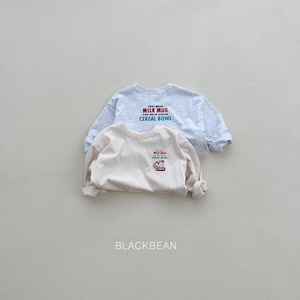 【BLACK BEAN】シリアルロンT クリーム 80~110cm 241007