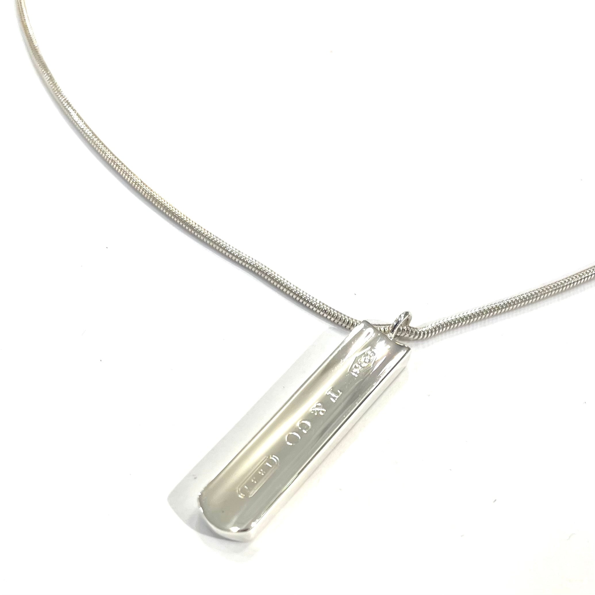 TIFFANY & Co.】 2772 1837 T&CO ナロー バーネックレス SV925