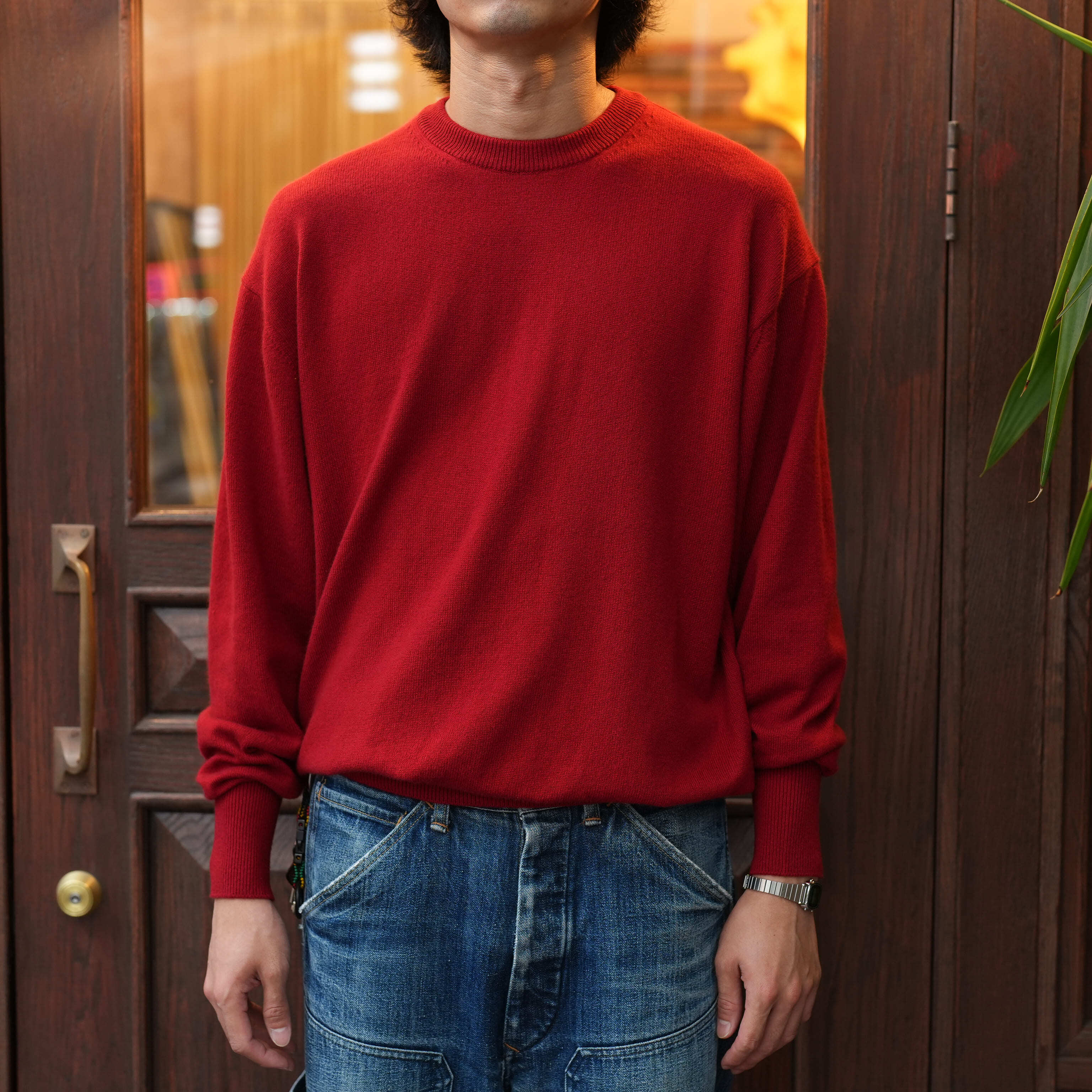 HERILL(へリル) 26AW "Goldencash Pullover" -Red-