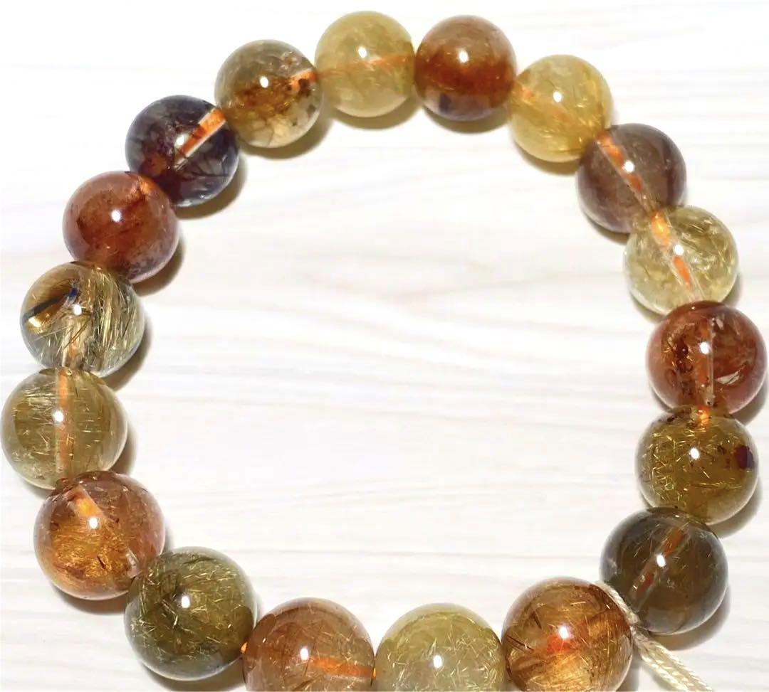 高品質 福禄寿（ミックスルチルクォーツ） ブレスレット 幸運