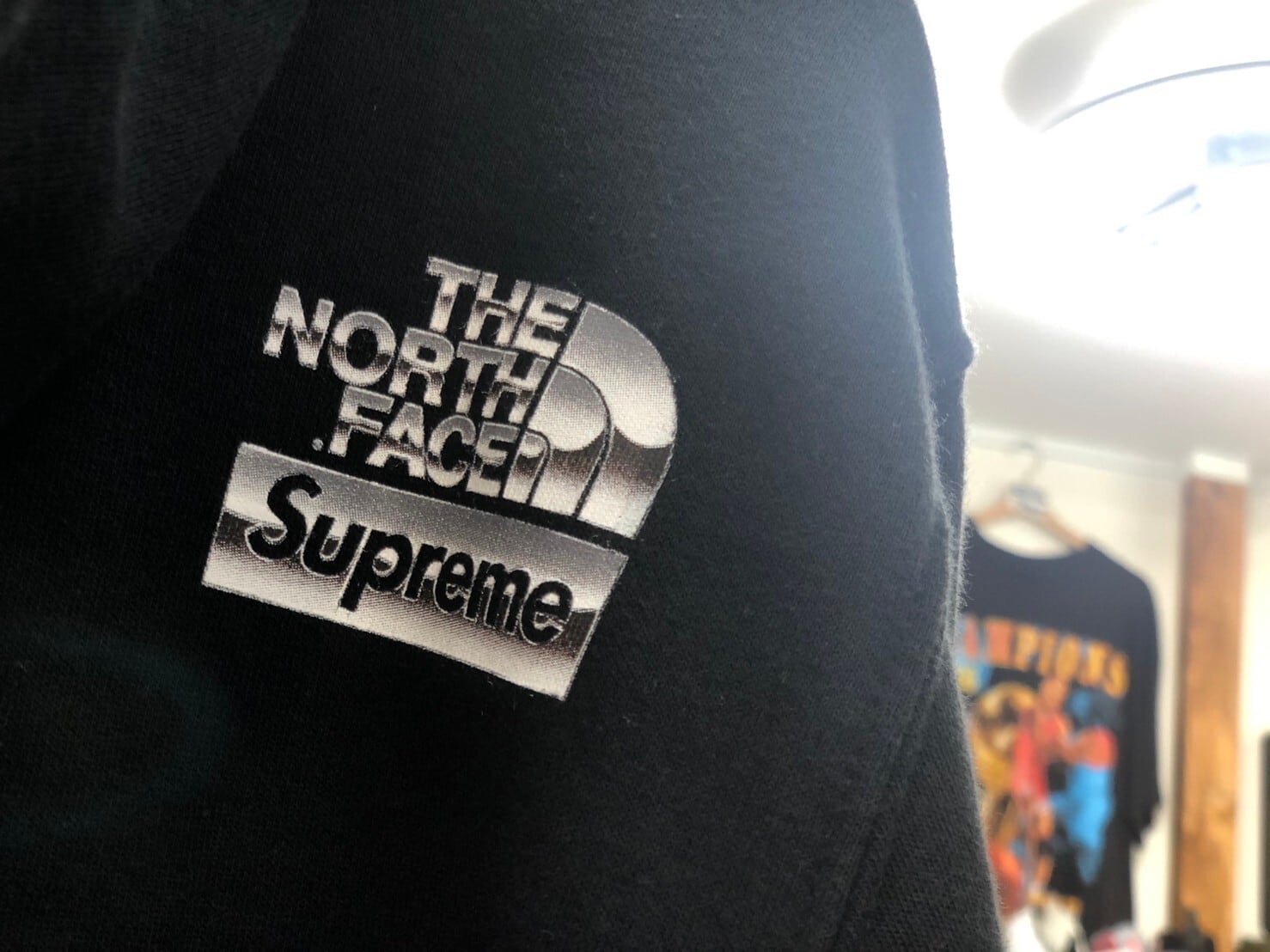 SUPREME 18SS × The North Face Metallic Logo Hooded Sweatshirt BLACK LARGE  172.5JG7588 | BRAND BUYERS OSAKA