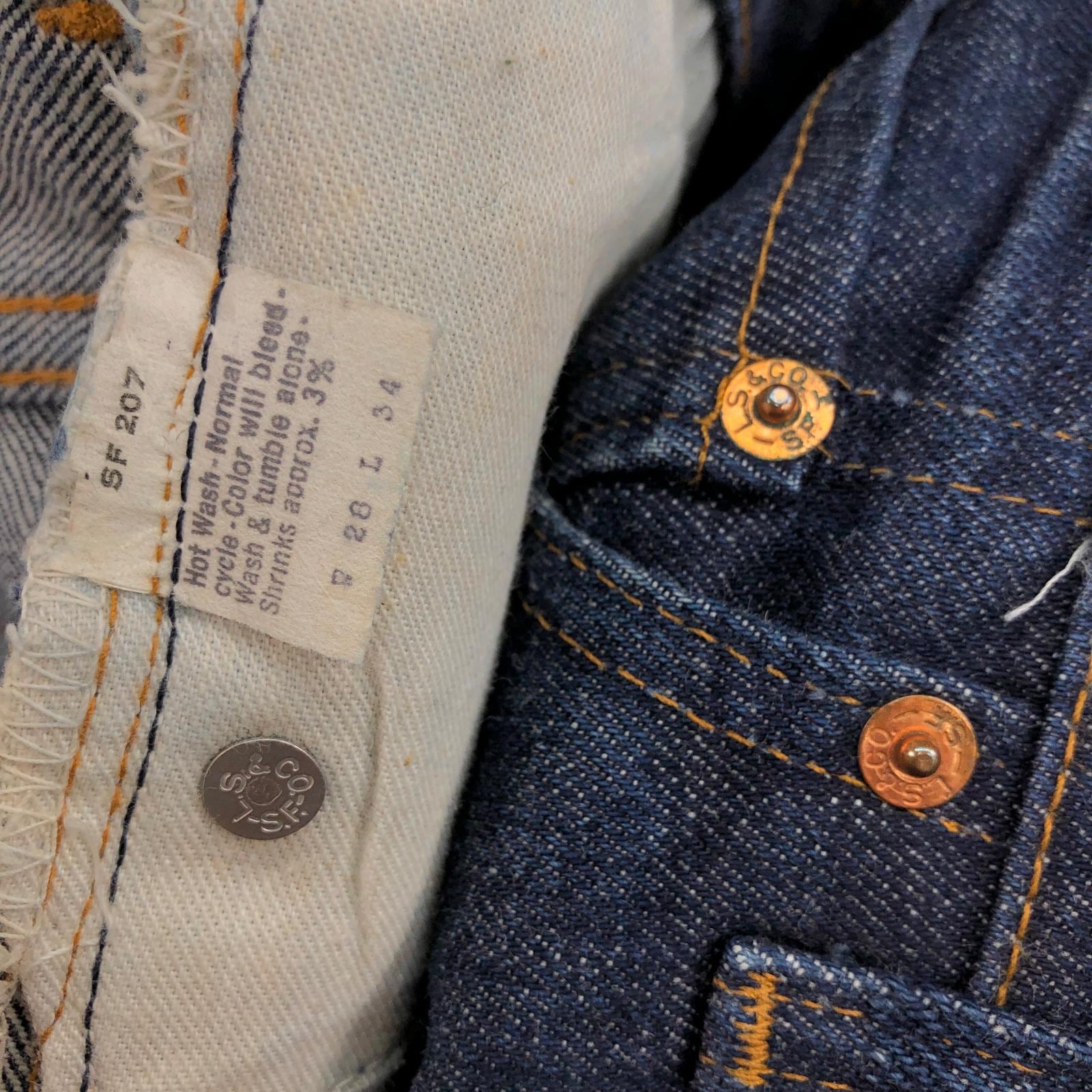LEVI'S リーバイス 70年代 USA製 66前期 517 20517-0217 濃紺 ポケット
