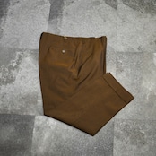 60's iridescence tuck slacks brown