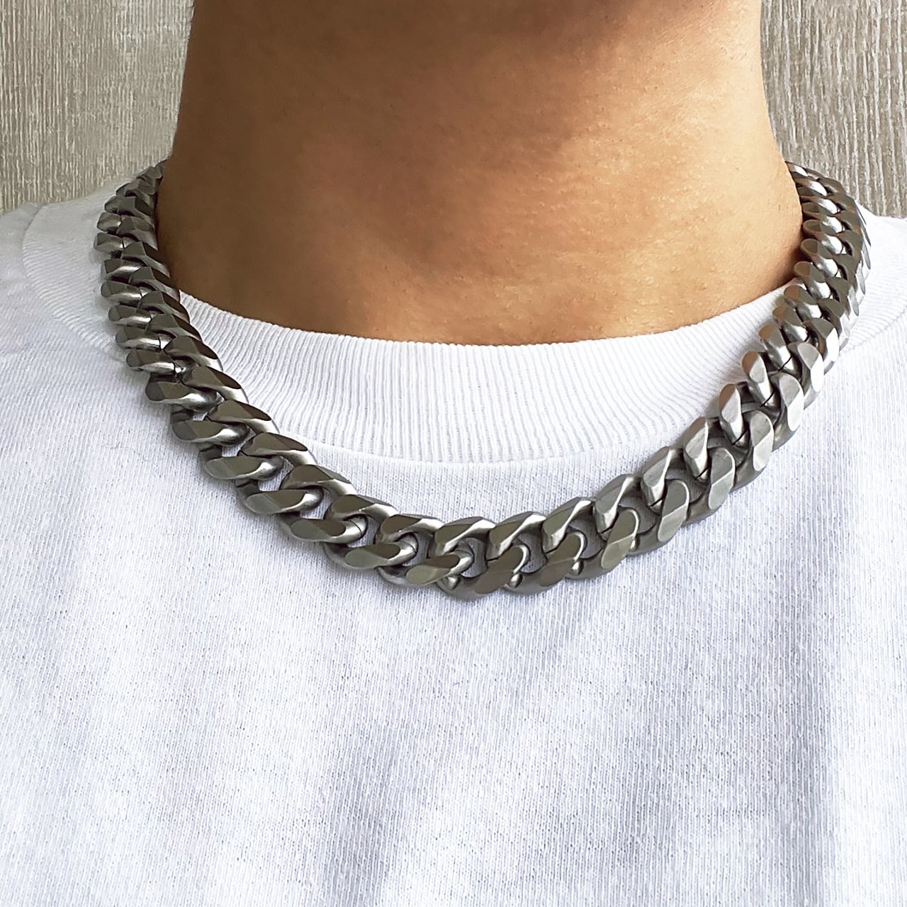 cuban link chain necklace（マット加工喜平ネックレス） | 裏山urayama