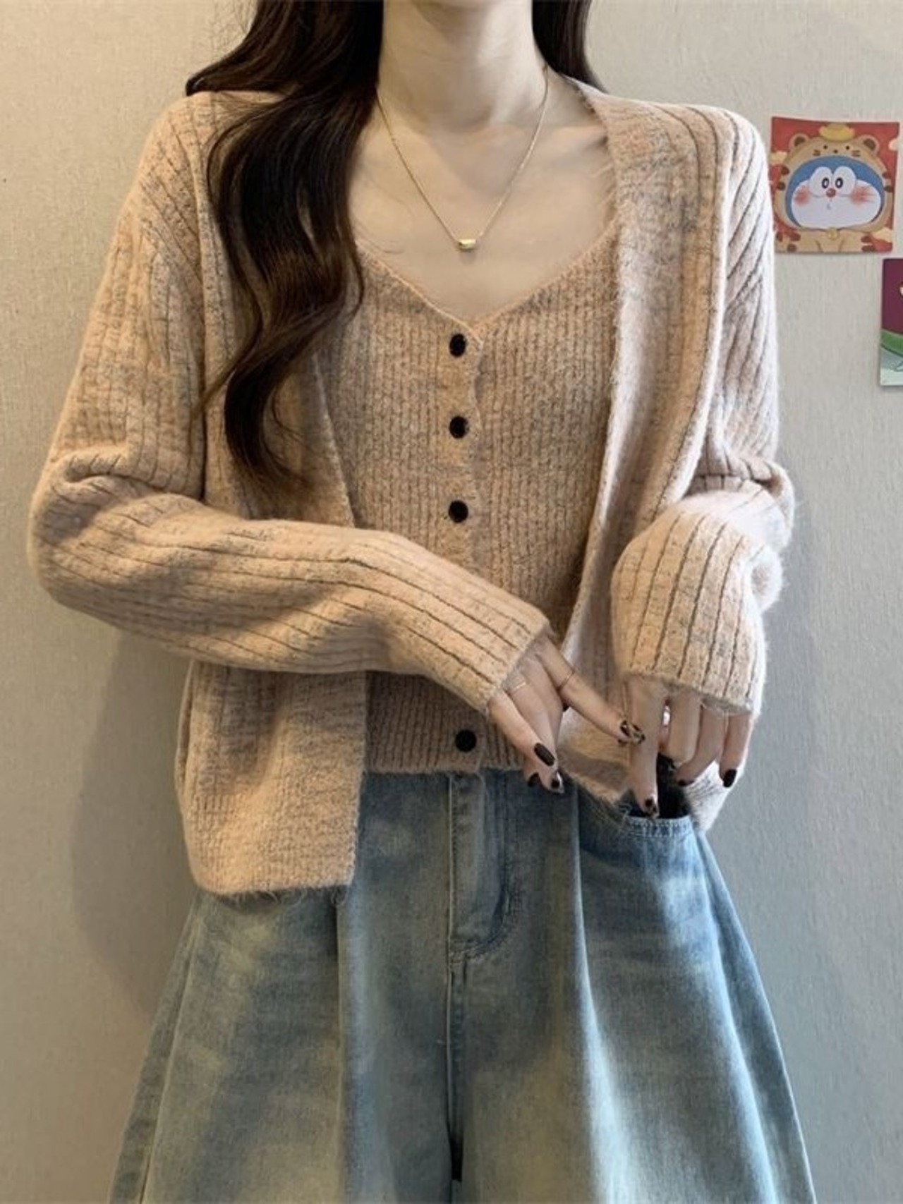 キャミソール&カーディガンセット K2203