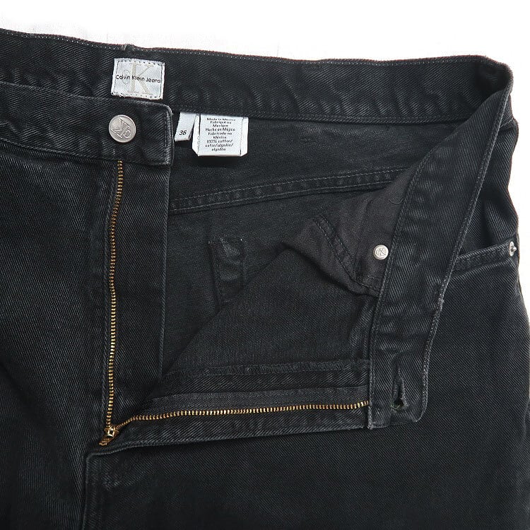 古着 カルバンクライン CalvinKlein ブラックデニムパンツ