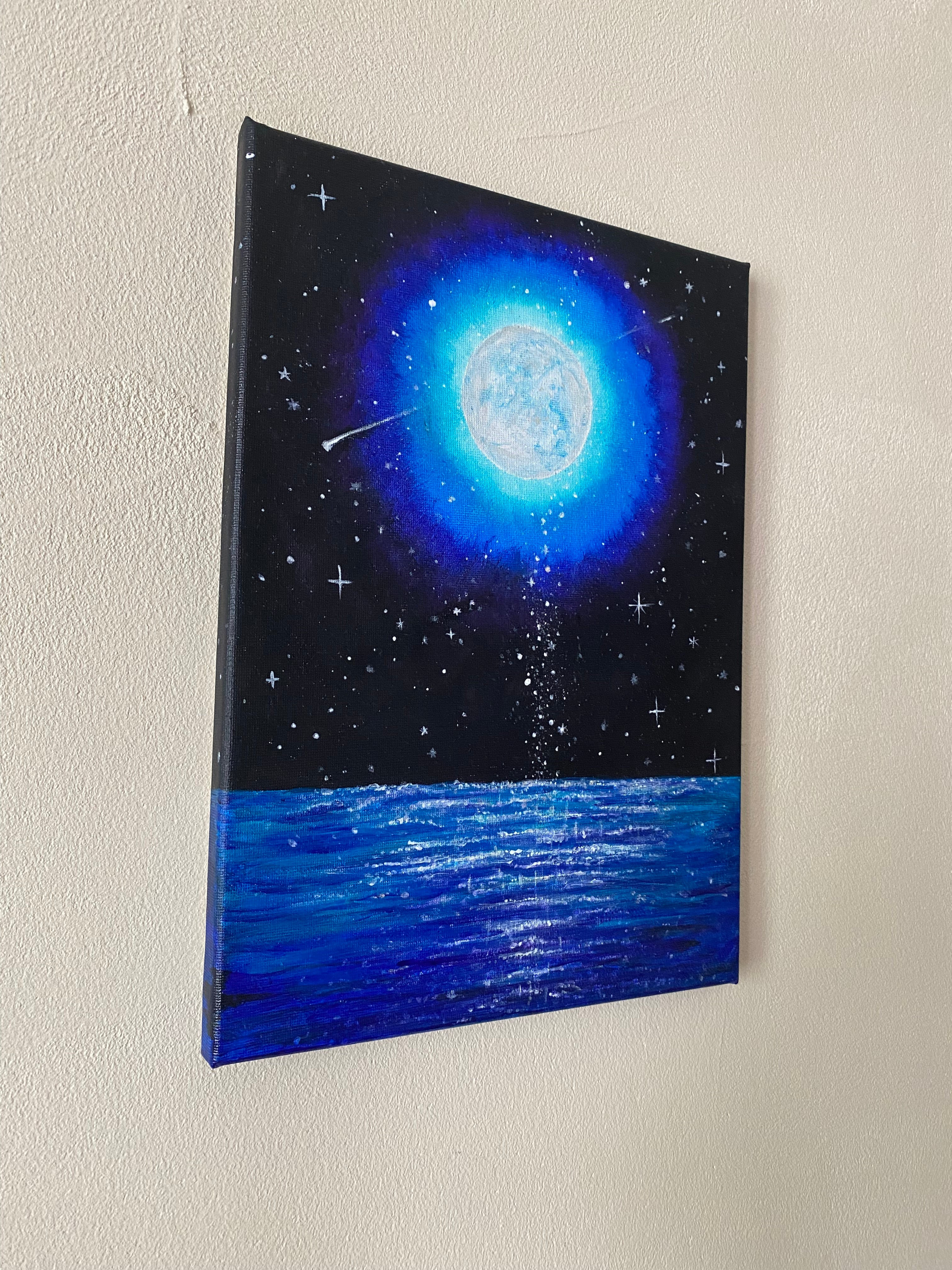 星降る夜に2 キャンバス　アクリル絵の具 54e0ba4b395c1f83eb9507bcd77d58