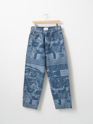 MONTMARTRE NEWYORK　Little Profit Denim Jeans　 Hiza Washed Blue　B002