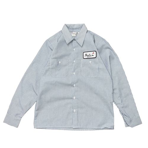 PEELS / STRIPED SHIRT OG PATCH BLUE