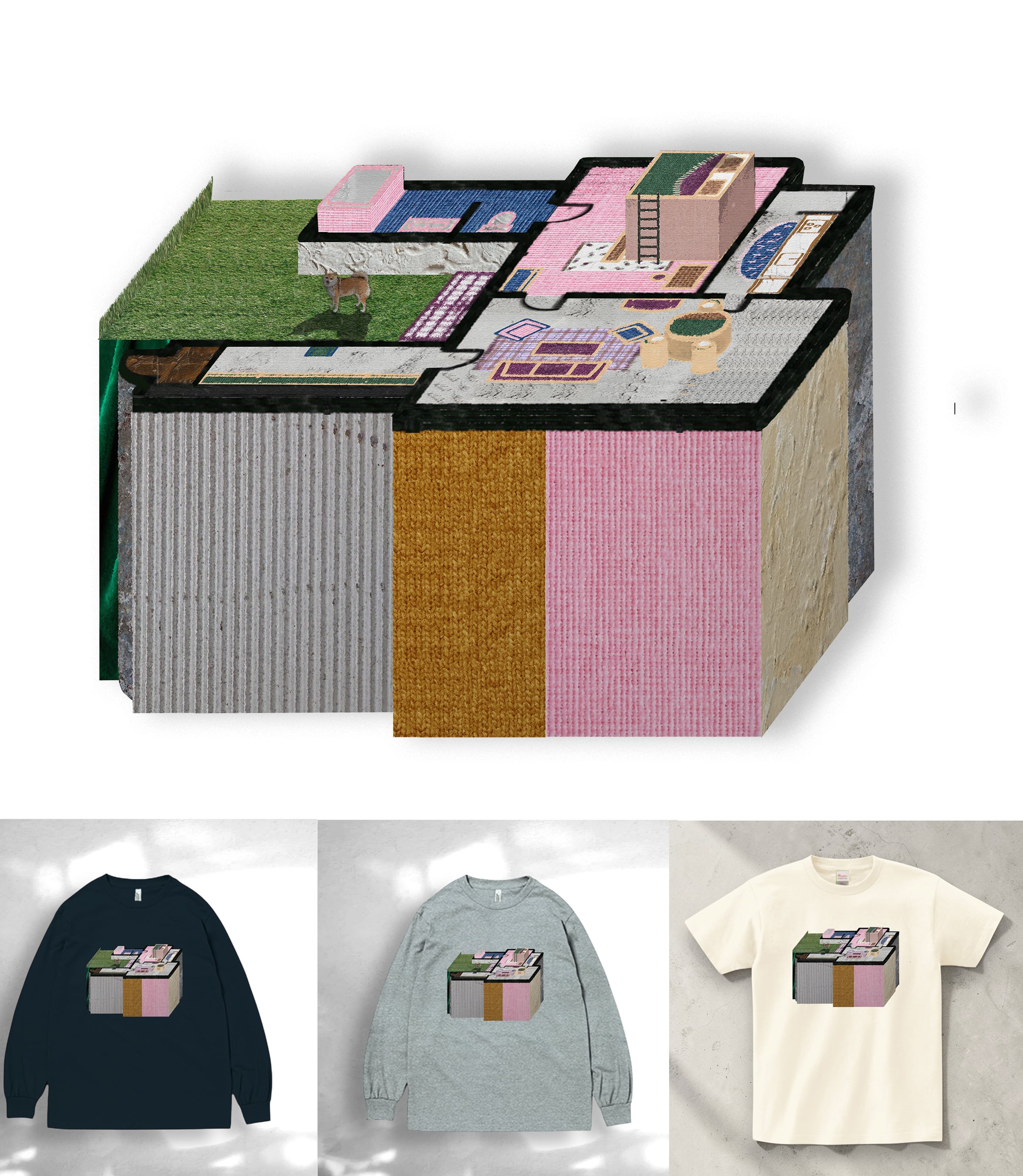 【Tシャツ&スエット】3D floor Plan ART