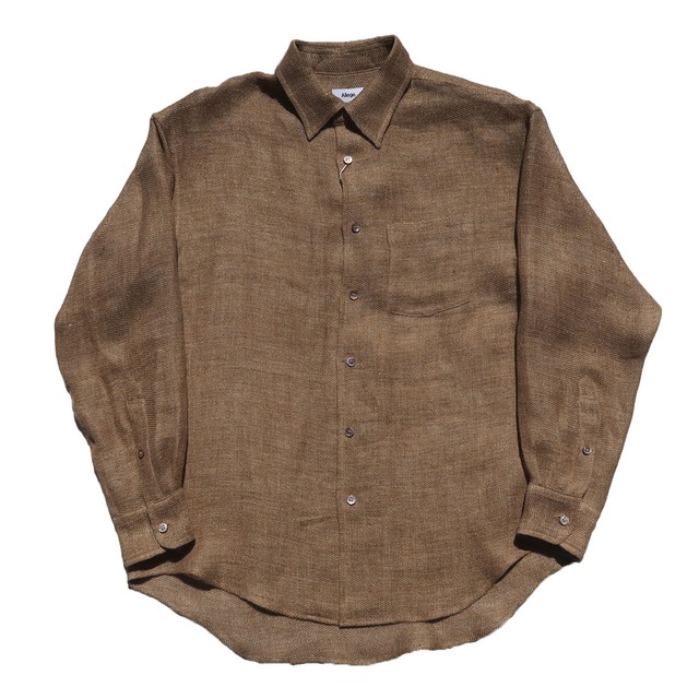 Allege. 24SS Linen Mesh Shirt (Beige)