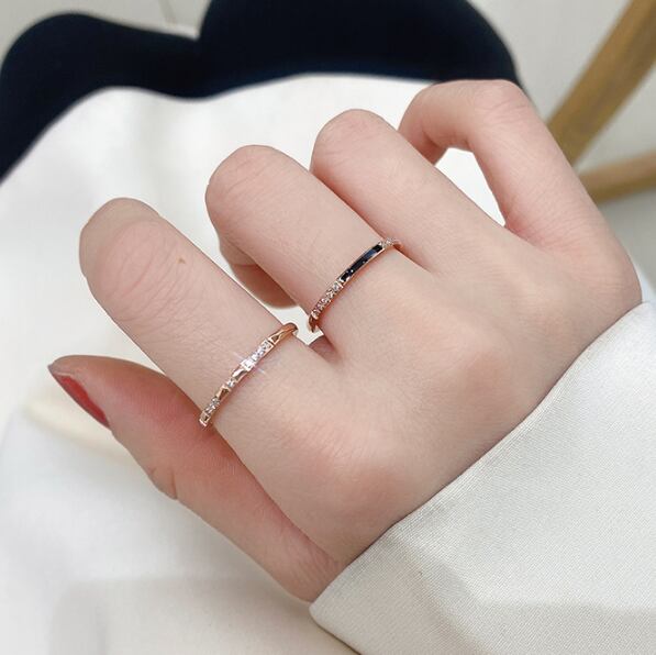 Accessories Ring Elegant アクセサリー 指輪 リング ジュエリー 2点セット 華奢 ビジュー ピンクゴールド 重ね付け おしゃれ シンプル 上品 エレガント 大人女子 きれいめ お出かけ デイリー オフィス ギフト プレゼント Sea Sign Post