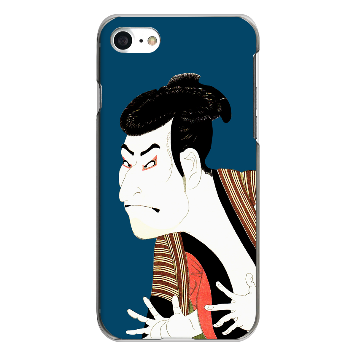 iPhone対応 スマホ ハードケース クリア 江戸兵衛-紺青 浮世絵 和文様 和柄 【iPhone17 / iPhone16e / AQUOS / Xperia 他 iPhone / Android ほぼ全機種対応】 |edbeb006
