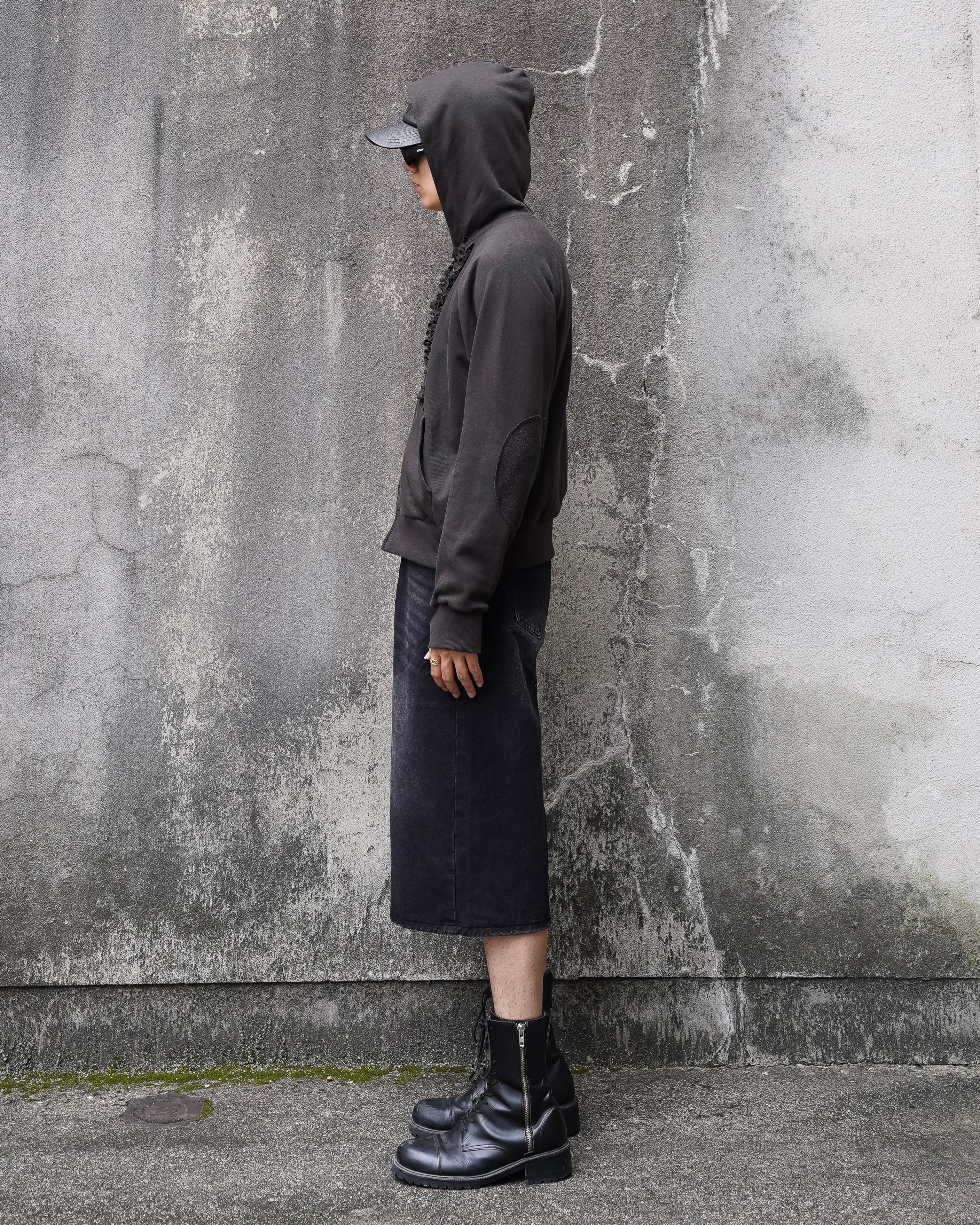 HYPE-09 double zip frill hoodie | Hype