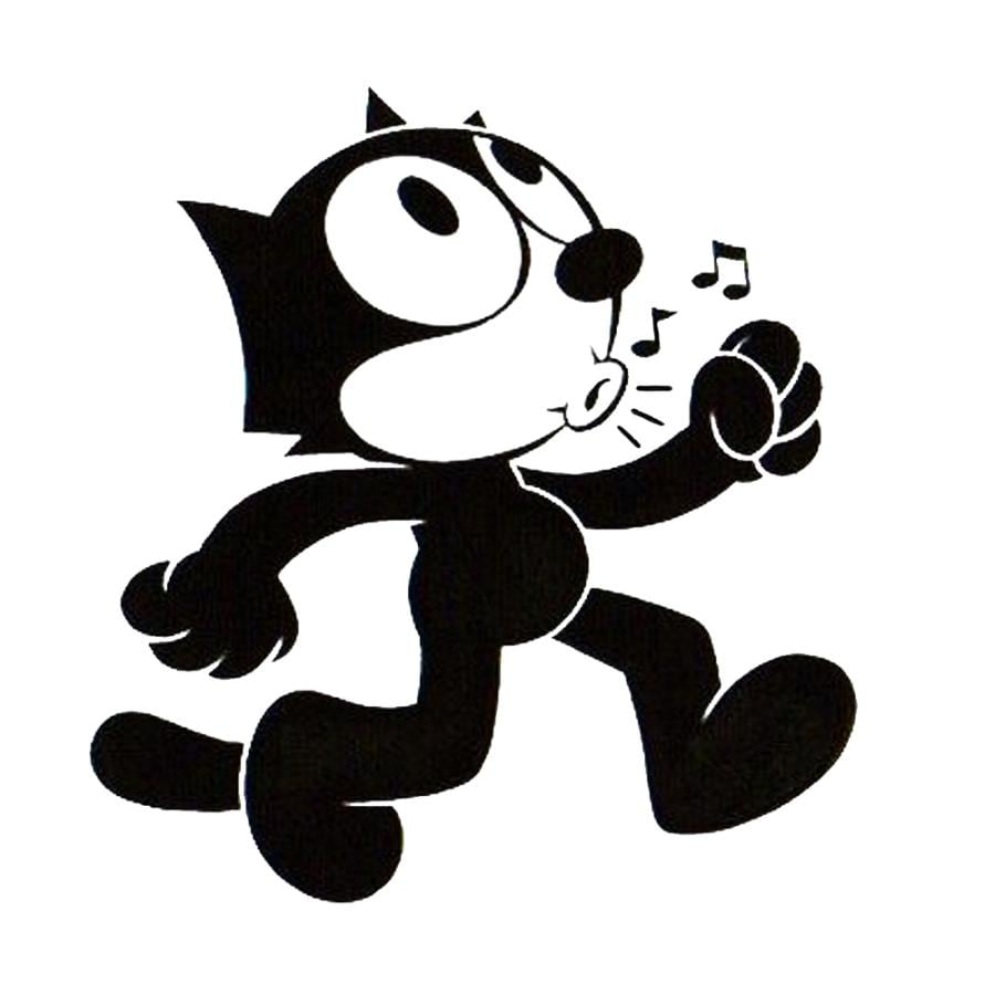 車 ステッカー フィリックス 猫 キャット アニメ フェリックス 口笛