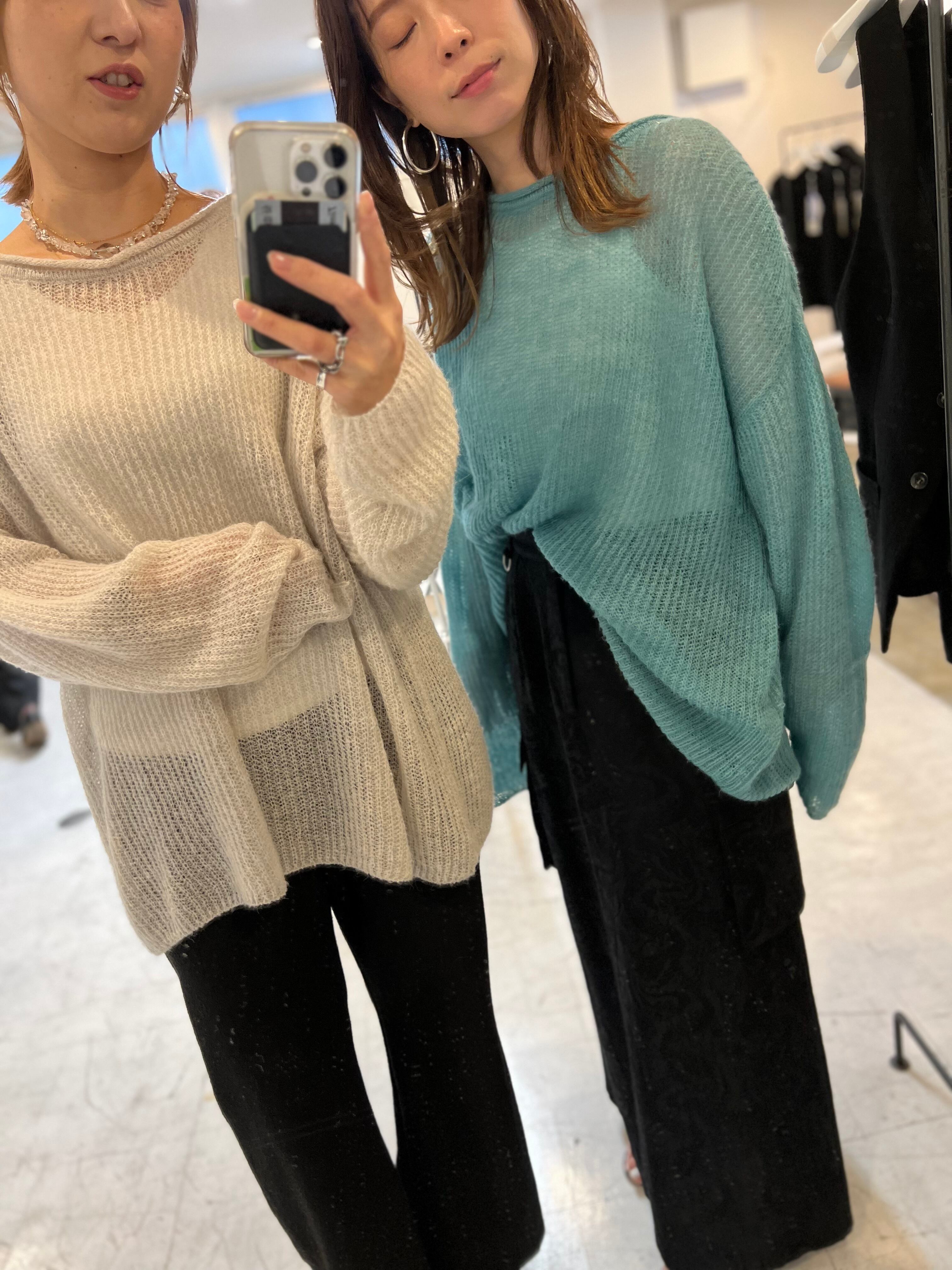 【CHIGNON】モヘア混片畦ルーズKN[9734-081DP]