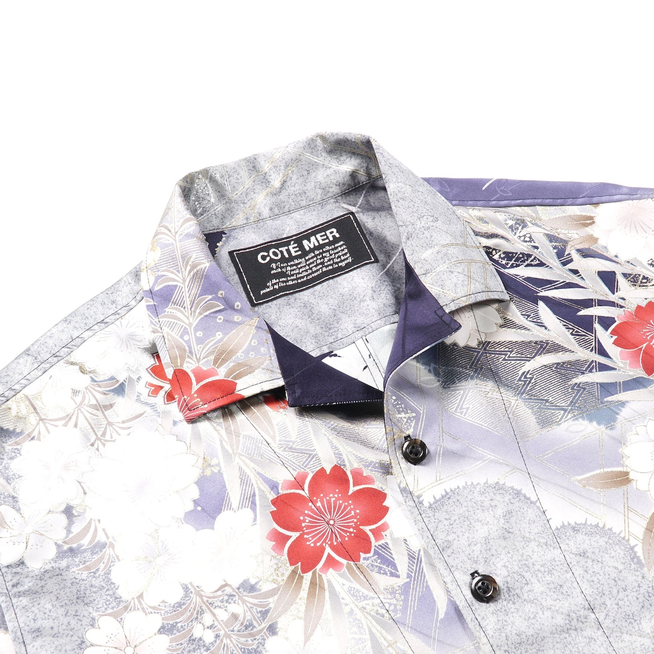 KIMONO OPEN COLLAR SHIRT