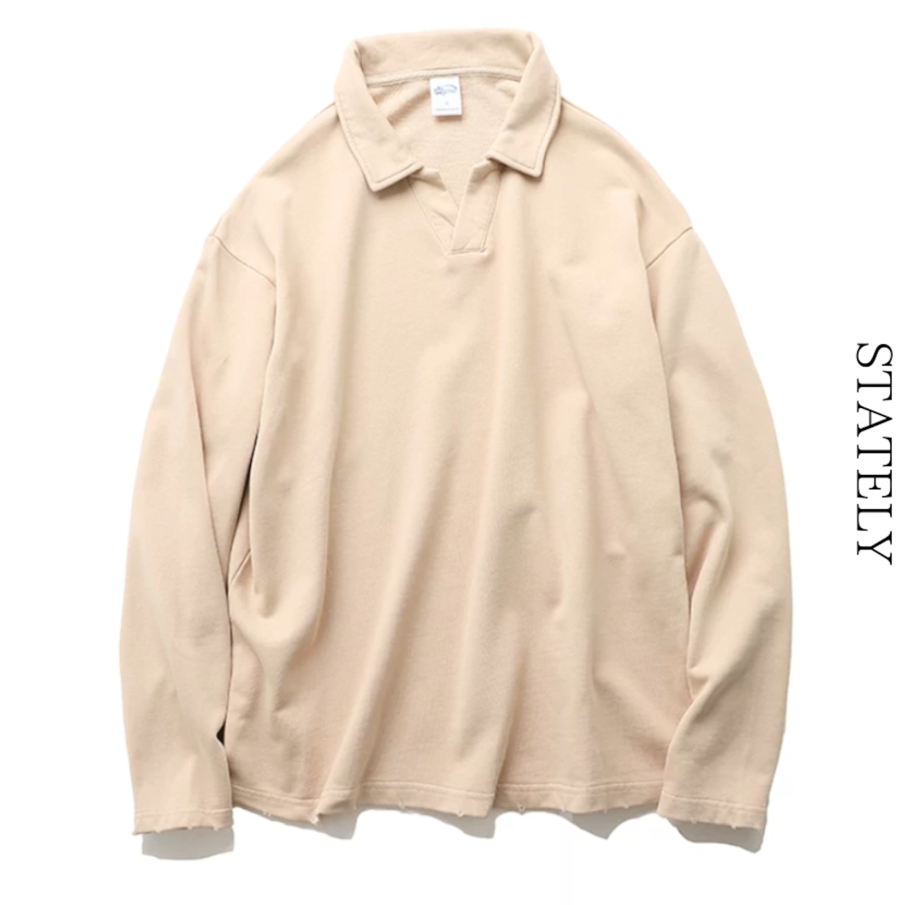 Washed Polo Collar ロンT/4color_T66・画像3