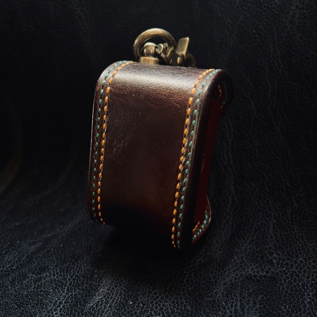 キップレザーチョークケース小　アメ色仕様