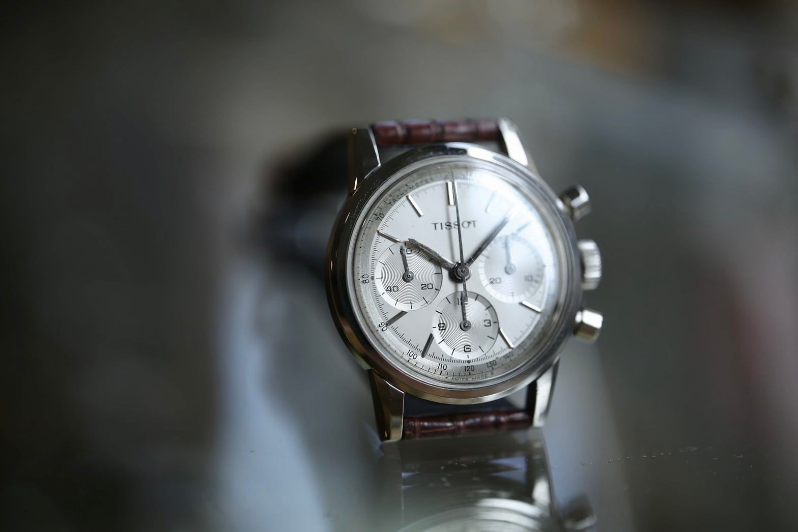 TISSOT】 1960年代製 ティソ クロノグラフ ホワイトダイヤル テレ