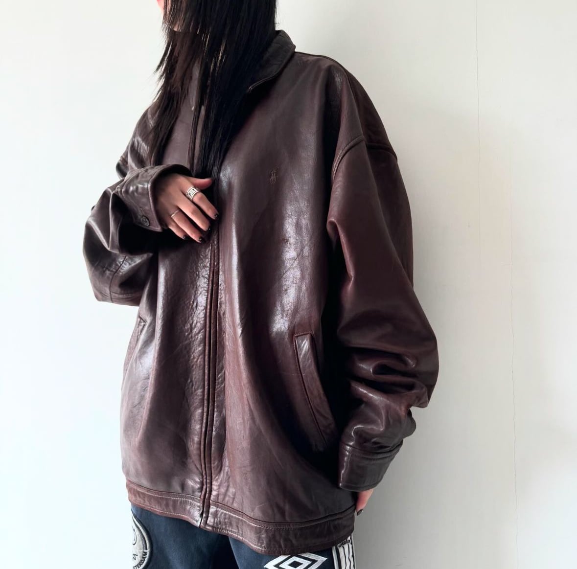 [色◎] 90s-00s   ラムレザー スイングトップ 色◎] 90s-00s ラムレザー スイングトップ 90s Ralph lauren