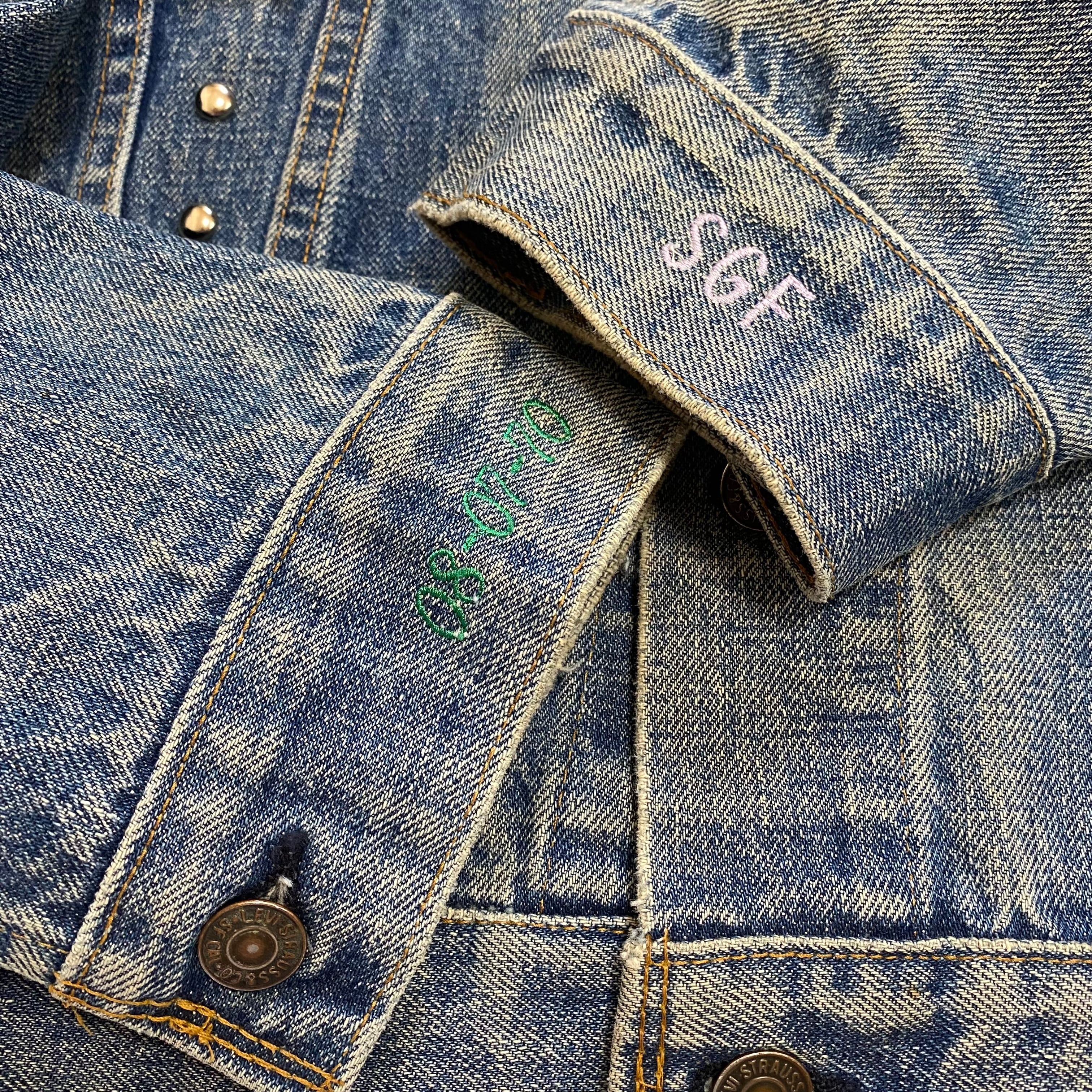 70's vintage Levi's 70505-0217 custom denim jacket ／ 70年代 古着 リーバイス 刺繍 カスタム  デニムジャケット