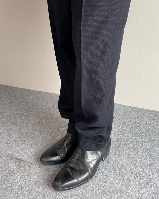 【AD1994 COMME des GARCONS homme】center press tuck trousers