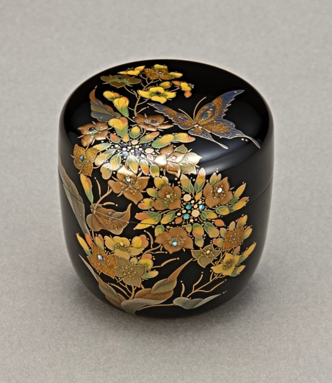 茶道具 宝珠蒔絵塗合口大棗 やさしく