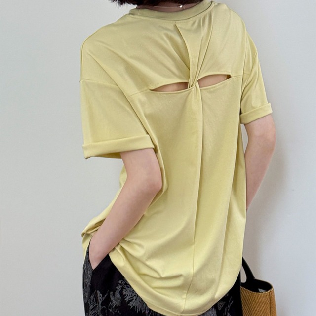 back-open oversized t-shirt L0383